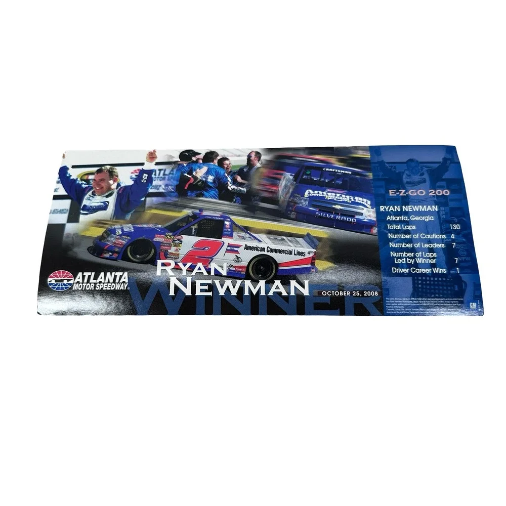 Ryan Newman Signed 2008‎ American Commercial Lines Chevy Silverado 1:24 Diecast